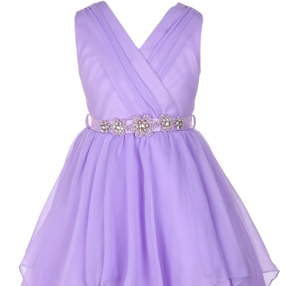 Infant Toddler Little Girl Chiffon Casual Daily Easter Party Flower Girl Dress - Picture 3 of 4